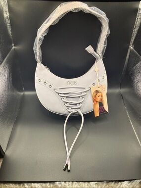 Aris Crescent Shoulder Bag in Light Lavender